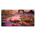 Beautiful Sunset Scenery Canvas Wall Painting DECORMANTRA
