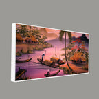 Beautiful Sunset Scenery Canvas Wall Painting DECORMANTRA
