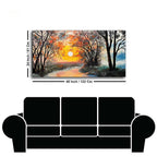 Beautiful Sunset Scenery Premium Wall Painting DECORMANTRA