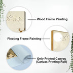Beautiful Trees with Golden Deers Premium Canvas Wall Painting DECORMANTRA