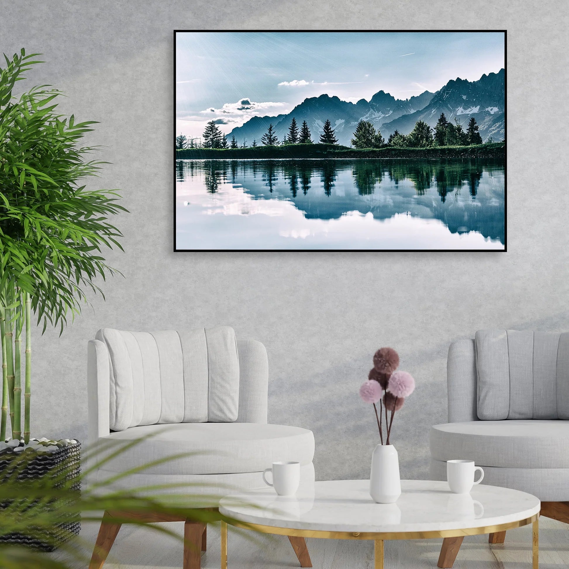 Beautiful View of Horizon Floating Canvas Wall Painting DECORMANTRA