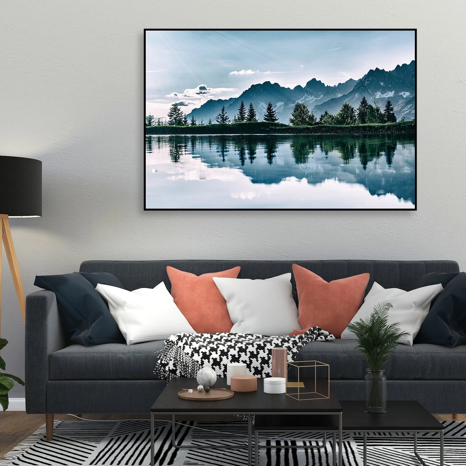Beautiful View of Horizon Floating Canvas Wall Painting DECORMANTRA