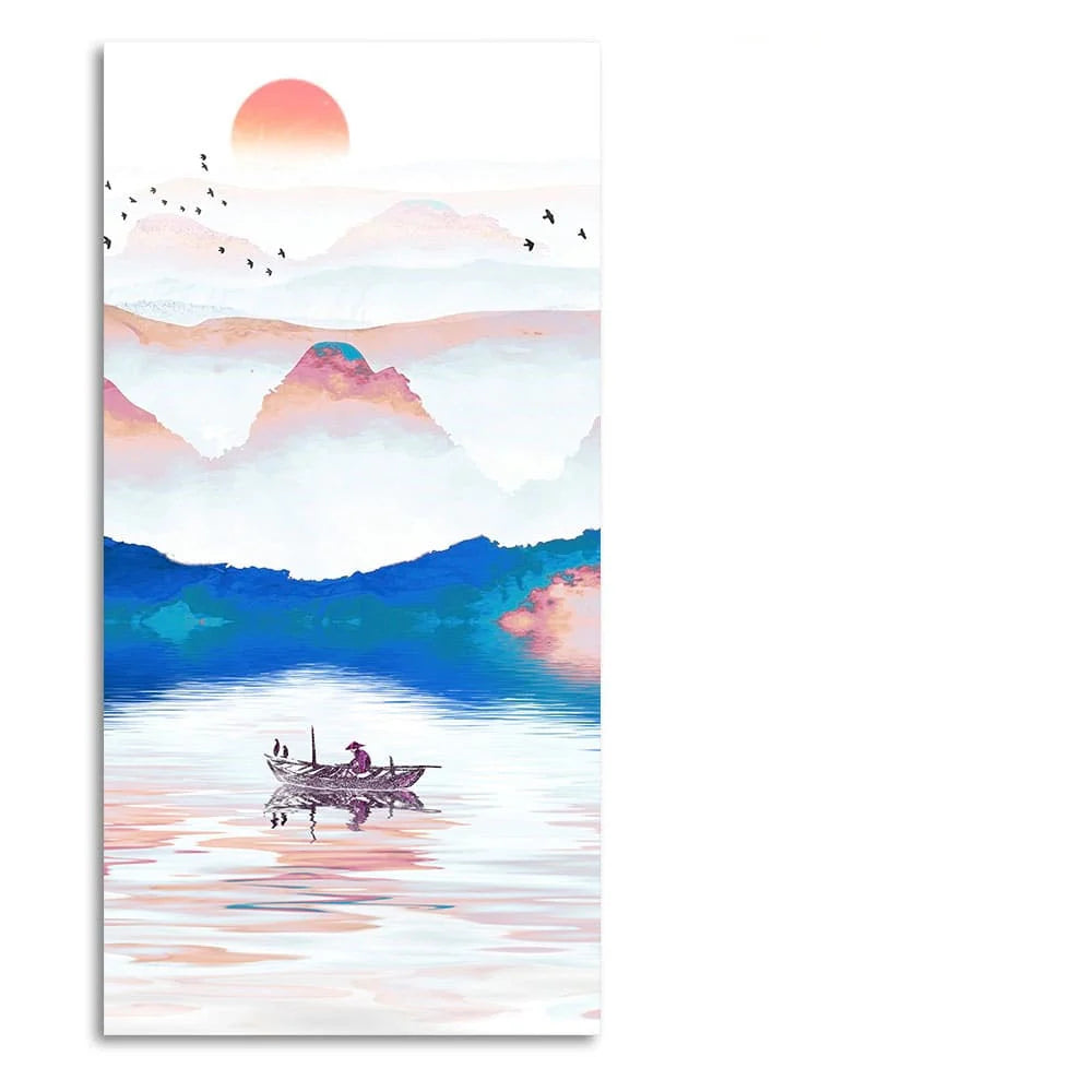 Beautiful Zen Life Scenery Premium Canvas Wall Painting DECORMANTRA