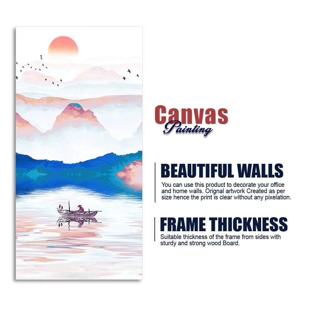 Beautiful Zen Life Scenery Premium Canvas Wall Painting DECORMANTRA