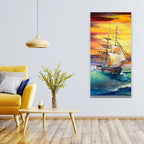 Big Panoramic Sailing Ship Canvas Wall Painting DECORMANTRA