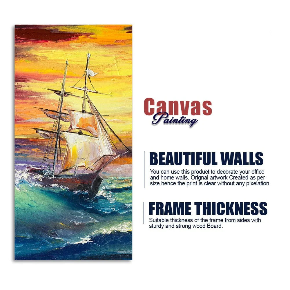 Big Panoramic Sailing Ship Canvas Wall Painting DECORMANTRA