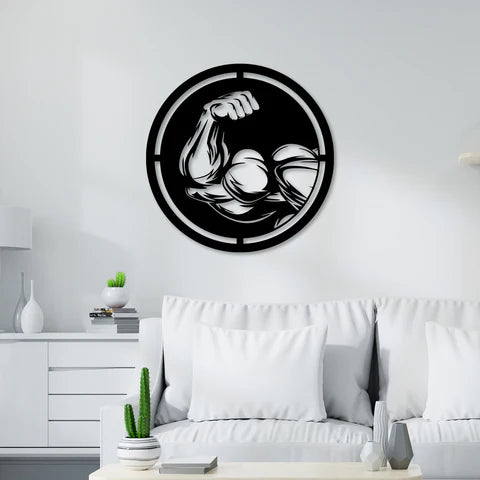 Bigger Biceps Metal Wall Art Decor Mantra
