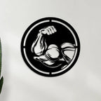 Bigger Biceps Metal Wall Art Decor Mantra
