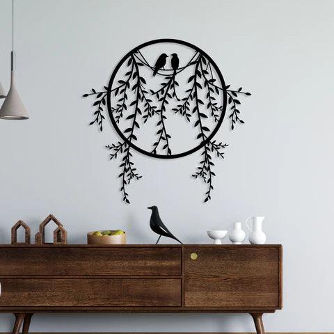 Bird Sitting Metal Wall Art - Decor Mantra 