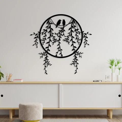 Bird Sitting Metal Wall Art - Decor Mantra 