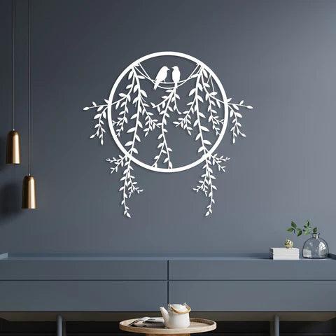 Bird Sitting Metal Wall Art - Decor Mantra 