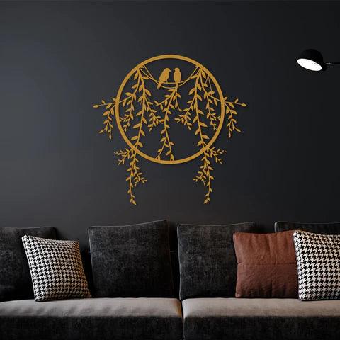 Bird Sitting Metal Wall Art - Decor Mantra 