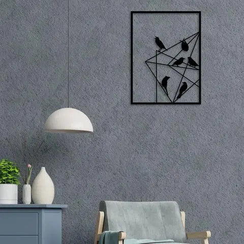 Bird Talking Metal Wall Art - Decor Mantra 
