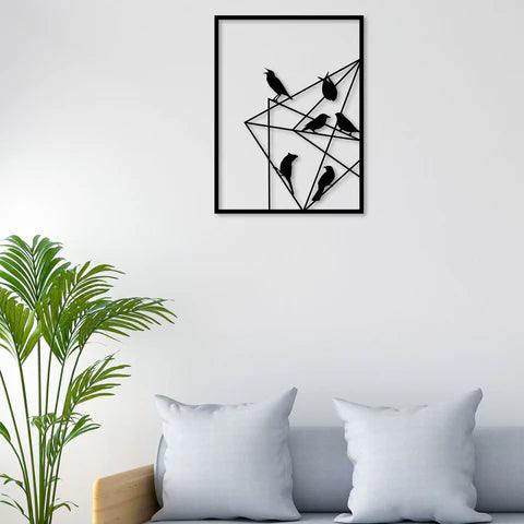 Bird Talking Metal Wall Art - Decor Mantra 