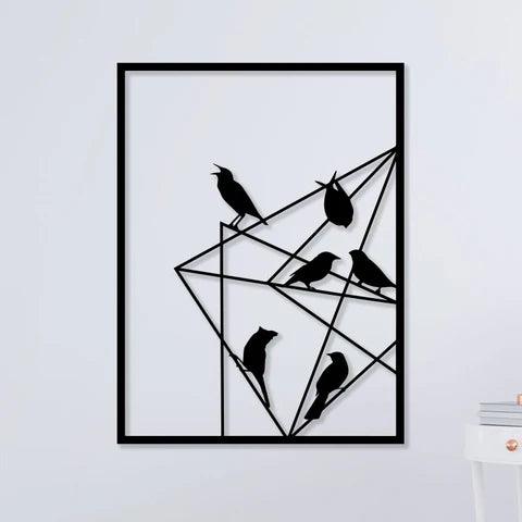 Bird Talking Metal Wall Art - Decor Mantra 