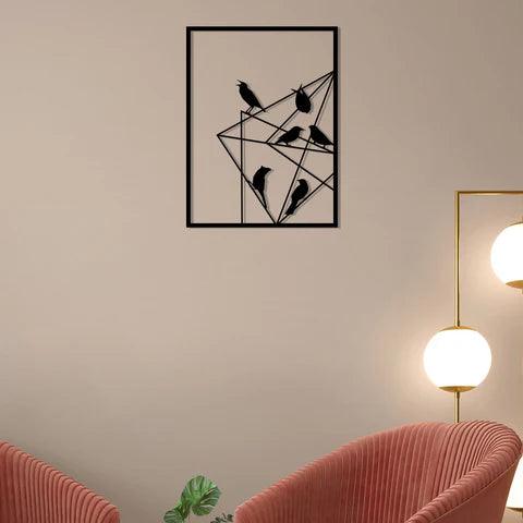 Bird Talking Metal Wall Art - Decor Mantra 