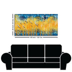 Birds Flying Over Golden Trees Forest Wall Painting Decor Mantra