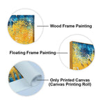 Birds Flying Over Golden Trees Forest Wall Painting Decor Mantra