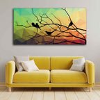 Birds on Branch Abstract Art Wall Painting DECORMANTRA