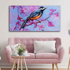 Bird with Nature Abstract Design Wall Painting Decor Mantra