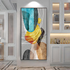 Abstract Textured Elements Premium Acrylic Vertical Wall Art