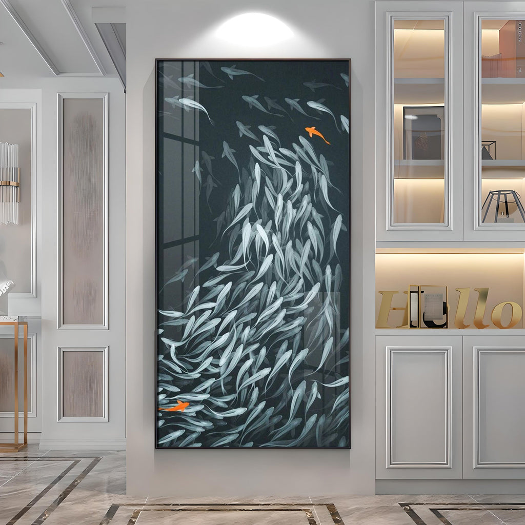 Fish Aquatic Harmony Premium Acrylic Vertical Wall Art