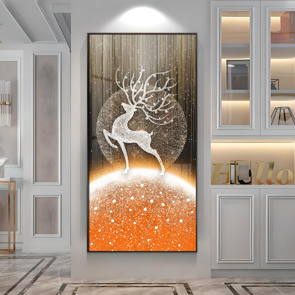 Deer Pure Elegance Premium Acrylic Vertical Wall Art