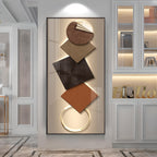 Elegant Geometry Abstract Design Premium Acrylic Vertical Wall Art