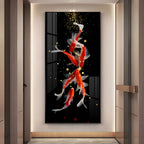 Red & White Koi Fish Premium Acrylic Vertical Wall Art