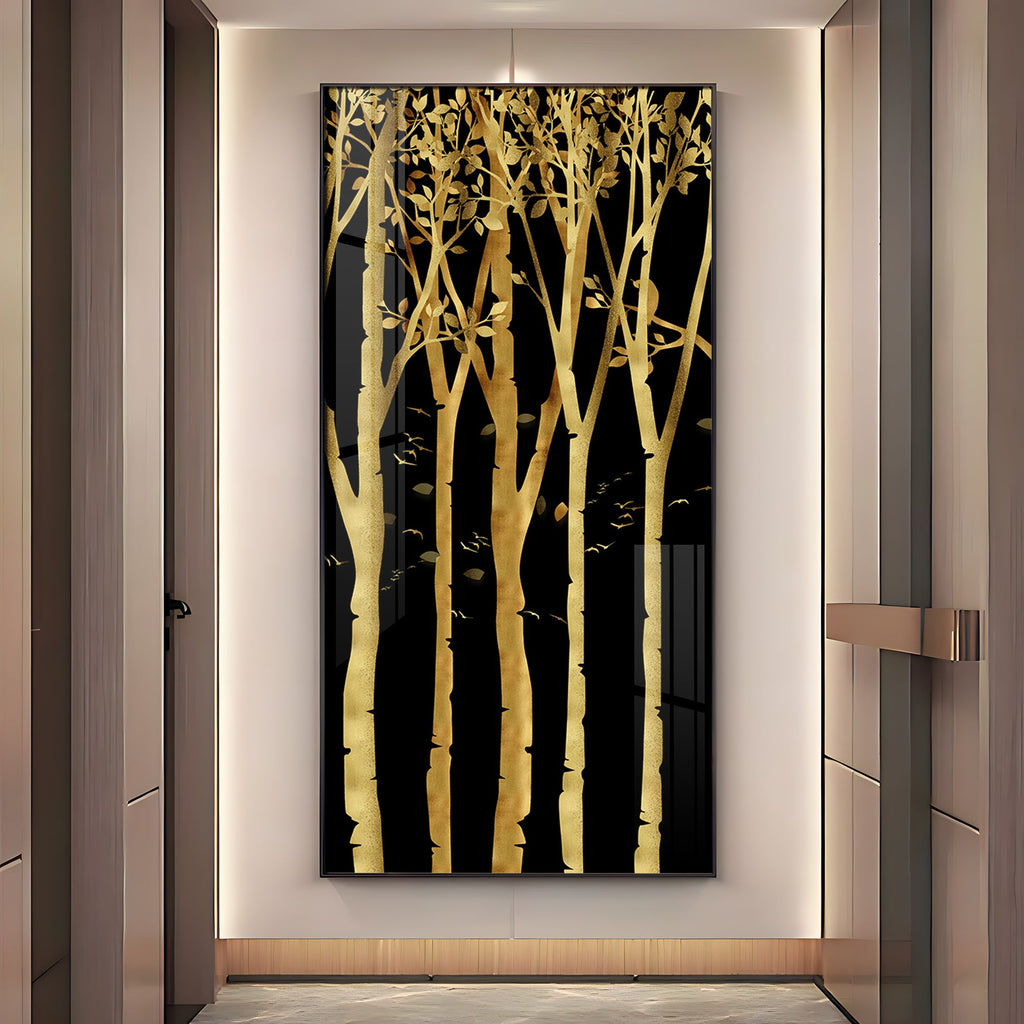 Flowers Abstract Landscape Premium Acrylic Vertical Wall Art