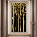 Flowers Abstract Landscape Premium Acrylic Vertical Wall Art