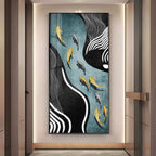 Fish Flow Fusion Premium Acrylic Vertical Wall Art