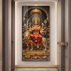 Maa Durga Blessing Premium Acrylic Vertical Wall Art