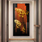 Golden Butterfly Premium Acrylic Vertical Wall Art