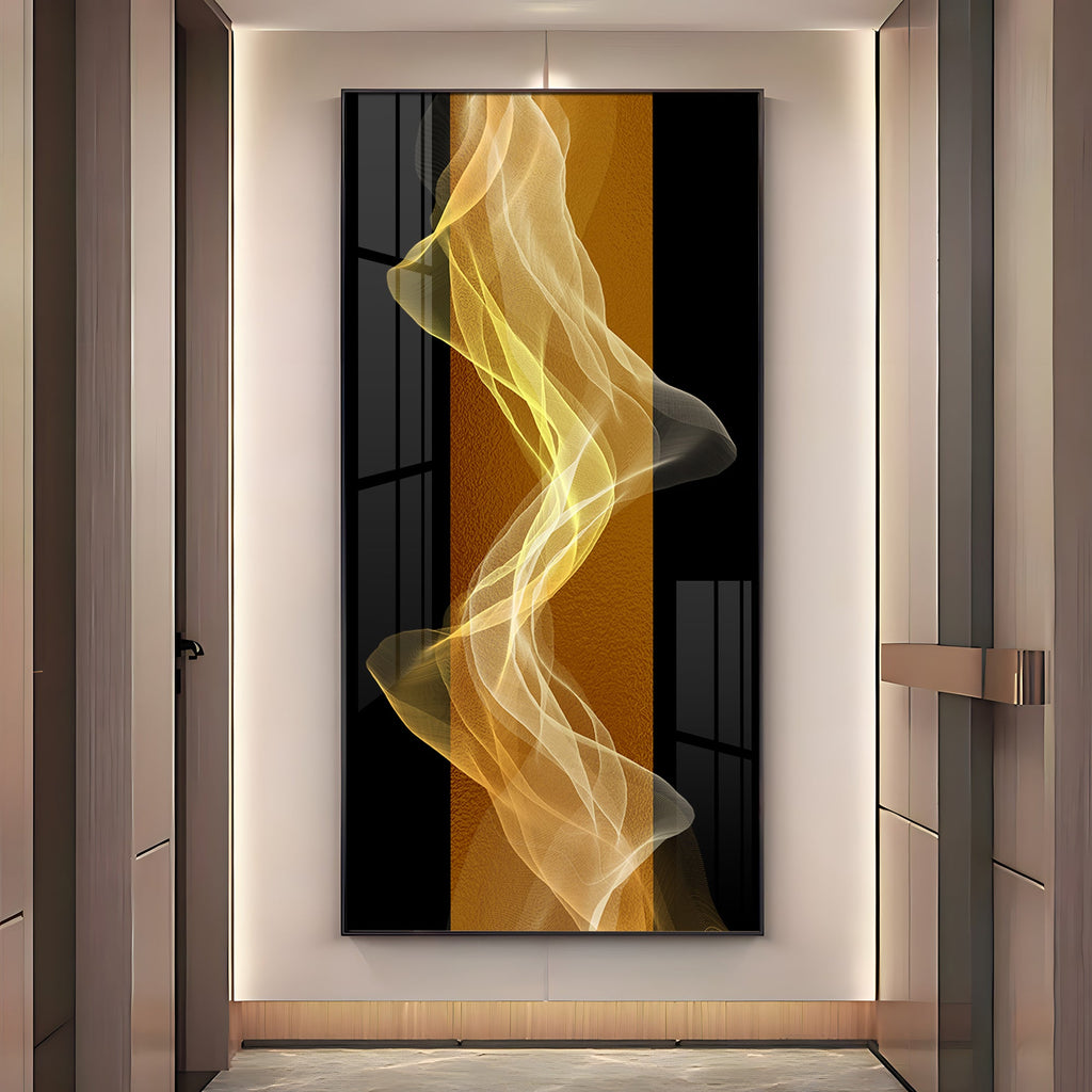 Energetic Etheric Waves Premium Acrylic Vertical Wall Art