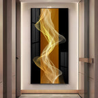 Energetic Etheric Waves Premium Acrylic Vertical Wall Art