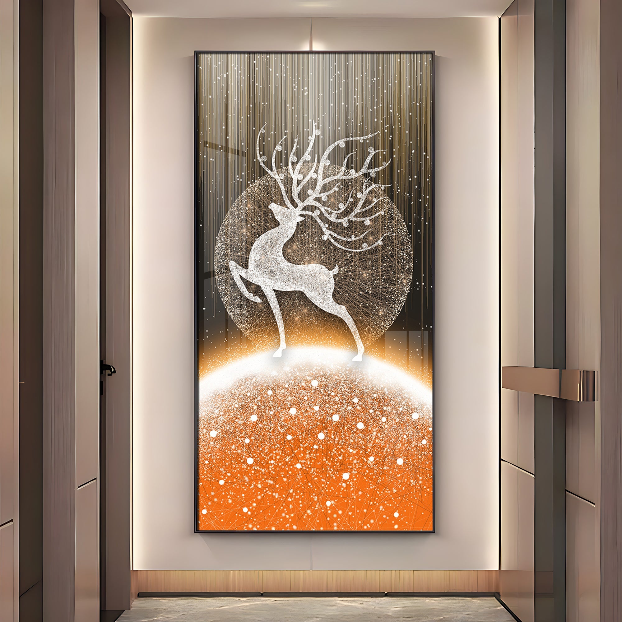 Deer Pure Elegance Premium Acrylic Vertical Wall Art