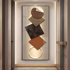 Elegant Geometry Abstract Design Premium Acrylic Vertical Wall Art
