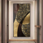 Golden Noir Elegance Premium Acrylic Vertical Wall Art