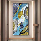 Azure Elegance Premium Acrylic Vertical Wall Art