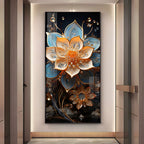 Floral Hallway Harmony Premium Acrylic Vertical Wall Art
