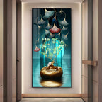 Elegant Petal Premium Acrylic Vertical Wall Art