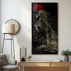Dazzling Silver Horse Premium Acrylic Vertical Wall Art