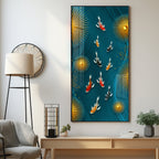 Feng Shui Koi Fish Premium Acrylic Vertical Wall Art