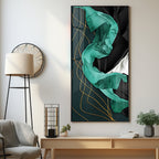 Emerald Elegance Premium Acrylic Vertical Wall Art