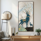 Pair Of Two Deer Premium Acrylic Vertical Wall Art