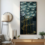 Fishes With Flowers Premium Acrylic Vertical Wall Art