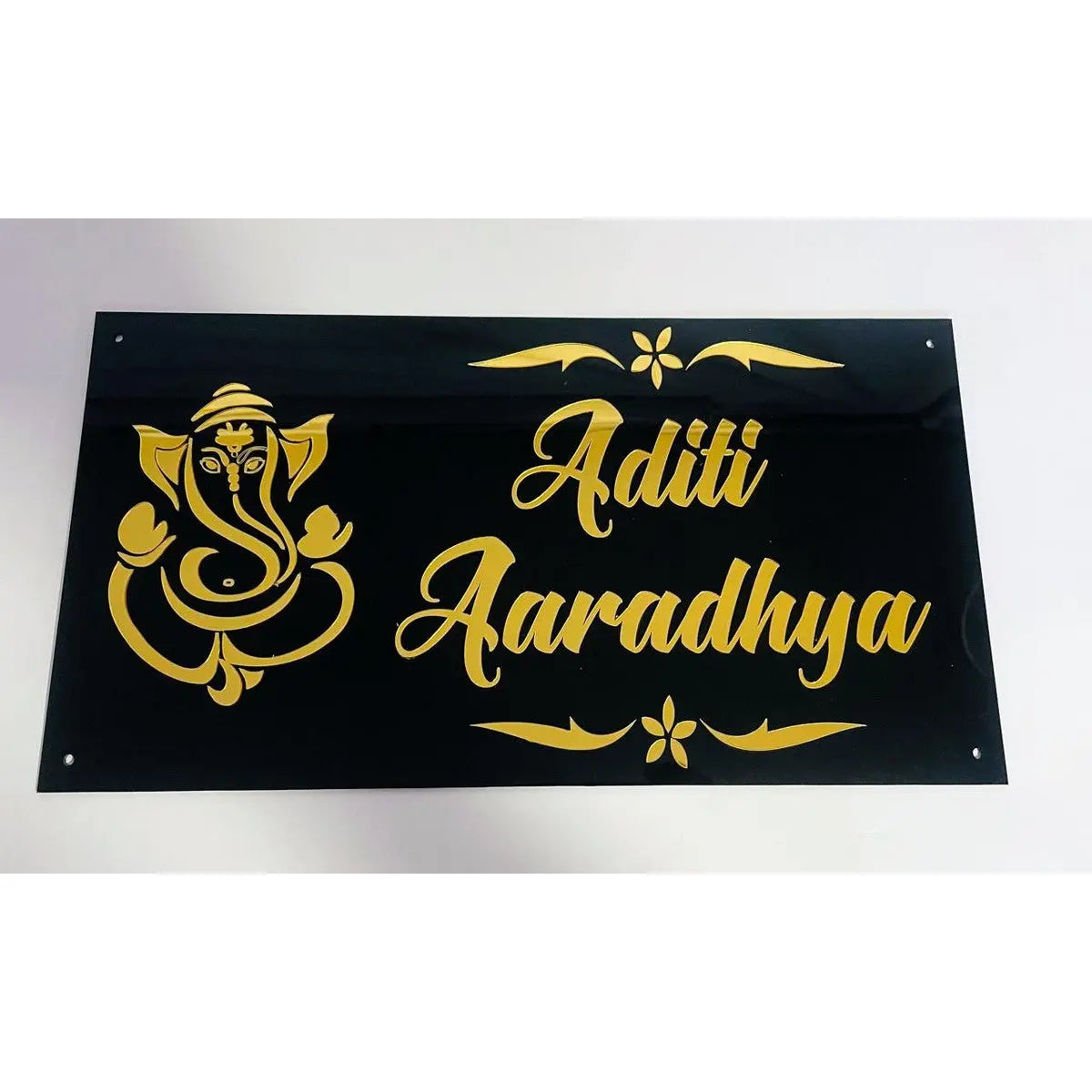 Black & Gold Acrylic Name Plate