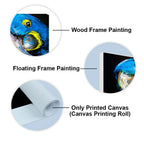 Blue Parrots Pastel Art Wall Painting Decor Mantra