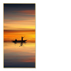Boat Sailing at Sunset Floating Canvas Wall Painting DECORMANTRA